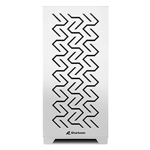 SHARKOON MS-Z1000 Micro ATX Mid Tower White Tempered Glass Side Panel with USB 3.2 Gen 1 Type-A Front Panel image