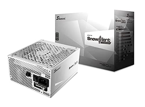 SeaSonic Electronics Prime Snow Silent 750 Titanium SSR-750TR 750W 80+ Titanium ATX12V & EPS12V Full Modular 135mm FDB Fan Power On Self Tester 12 Year Warranty Power Supply Color White image