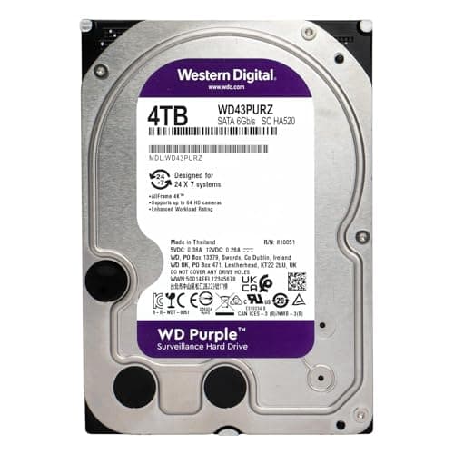 Western Digital Purple 4TB HDD 3.5" 5400RPM SATA 6.0 Gb/s Internal image