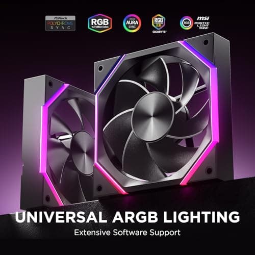 Asiahorse NYOTA 120mm Case Fan Black Reverse Blade image