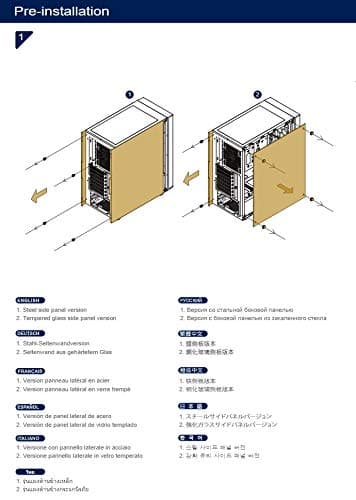Silverstone FARA R1 ATX Mid Tower White / Black Tempered Glass Side Panel, USB 3.2 Gen 1 Type-A, USB 2.0 Type-A image