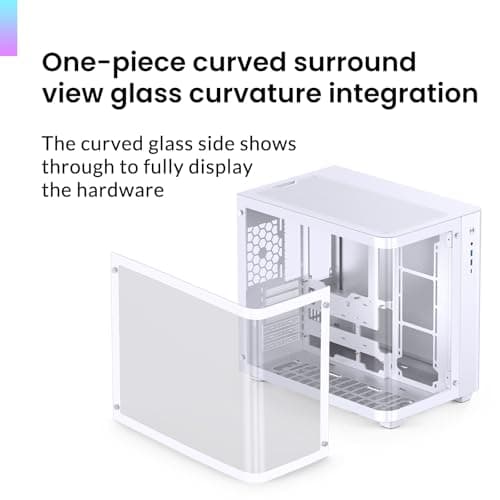 Jonsbo TK-3 ATX Mid Tower White with Tempered Glass Side Panel and USB 3.2 Gen 2 Type-C, USB 3.2 Gen 1 Type-A image