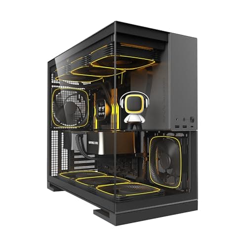 Geometric Future Model 5 ATX Mid Tower Black / Gray Tempered Glass Side Panel image