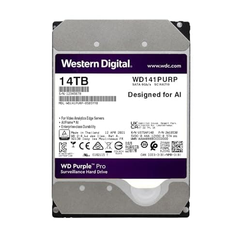 Western Digital Purple Pro 14TB HDD 3.5" 7200RPM SATA 6.0 Gb/s image