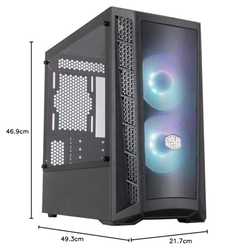 Cooler Master MasterBox MB311L ARGB Micro ATX Mid Tower Black with ARGB, Tempered Glass Side Panel, and USB 3.2 Gen 1 Type-A image