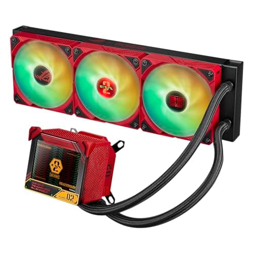 Asus ROG RYUJIN III Water 360mm ARGB EVA-02 EDITION 70.07 CFM Red / Black image