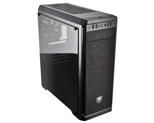 Cougar MX330-G ATX Mid Tower Black with Tempered Glass Side Panel and USB 3.2 Gen 1 Type-A / USB 2.0 Type-A image