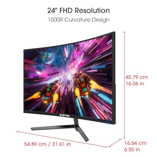 Sceptre C248B-FWT168 23.6" 1080p 165Hz VA Curved Monitor image