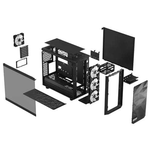 Fractal Design Meshify 2 Lite RGB ATX Mid Tower Black Tempered Glass image