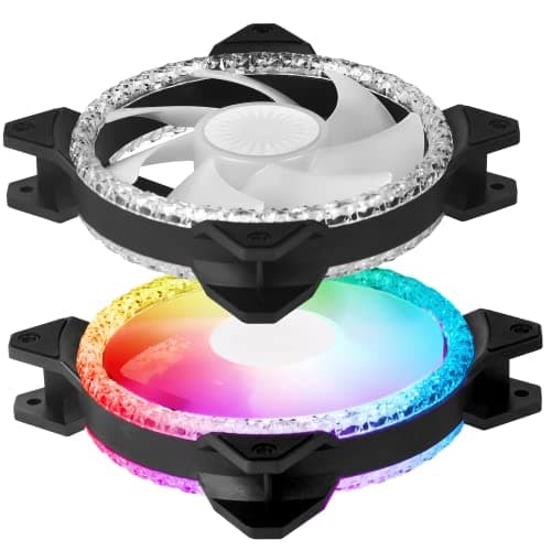 Cooler Master MasterFan MF Prismatic 120mm Black / White Addressable RGB PWM 55 CFM 1-Pack image