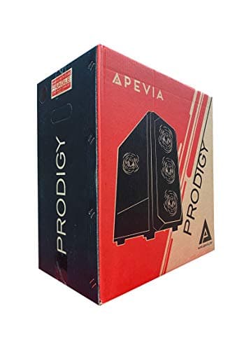 Apevia Prodigy Micro ATX Mini Tower Black with Tempered Glass Side Panel and USB 3.2 Gen 1 Type-A, USB 2.0 Type-A image