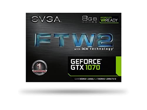 EVGA FTW2 GAMING iCX GeForce GTX 1070 8GB GDDR5 Black / Gray image