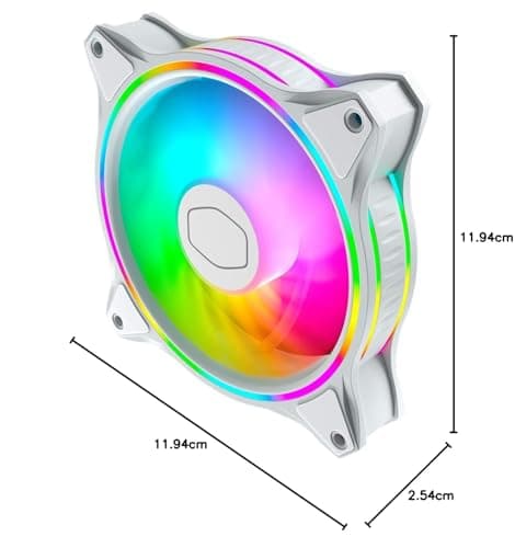 Cooler Master MasterFan MF Halo 120mm White Addressable RGB PWM 47.2 CFM image