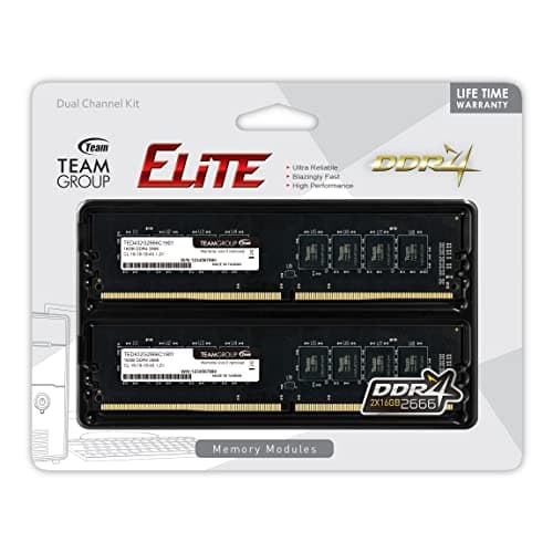 TEAMGROUP Elite Black DDR4-2666 CL19 32GB (2x16GB) image