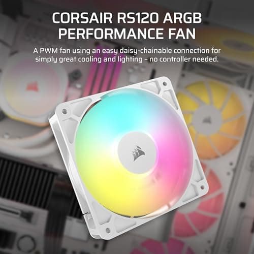 Corsair RS120 120mm White RGB PWM image