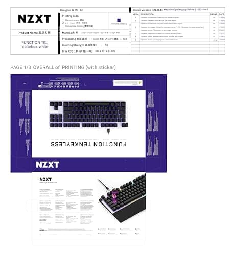 NZXT Function Mechanical Tenkeyless RGB Wired Gaming Keyboard image