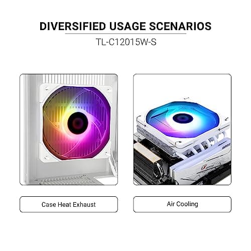 Thermalright TL-C12015W-S 120mm White Addressable RGB PWM 52 CFM image