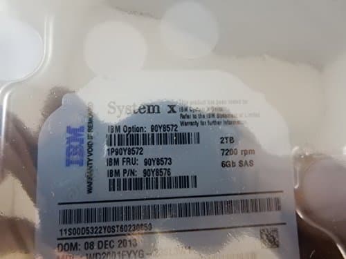 IBM 90Y8572 2TB HDD 7200RPM 3.5" SAS 6.0 Gb/s image