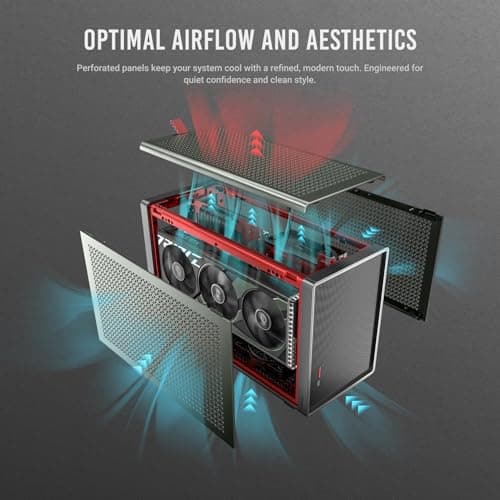 Antec Performance 1 M Mini-ITX Desktop Green / Black with Mesh Side Panel and USB 3.2 Gen 2 Type-C image