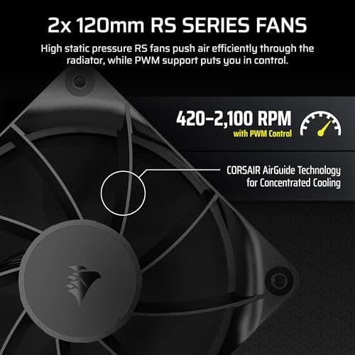 Corsair NAUTILUS 240 RS LCD Water 240mm 72.8 CFM Black image