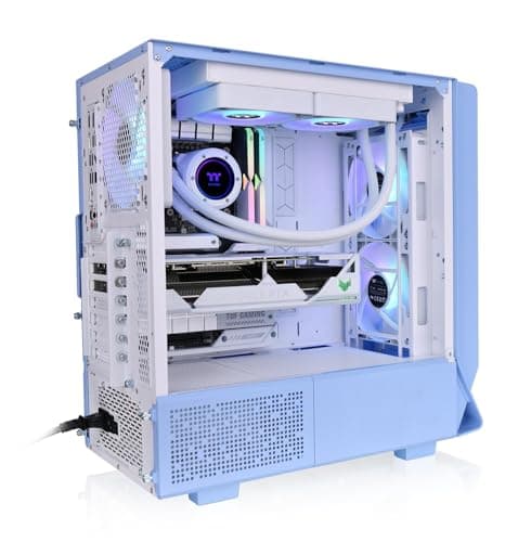 Thermaltake Ceres 350 MX ATX Mid Tower Blue Tempered Glass Side Panel, Front Panel USB 3.2 Gen 2 Type-C and USB 3.2 Gen 1 Type-A image