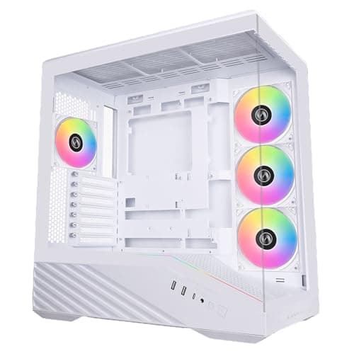 Lian Li Vector V100R ATX Mid Tower White with 4x ARGB Fans Tempered Glass Side Panel image