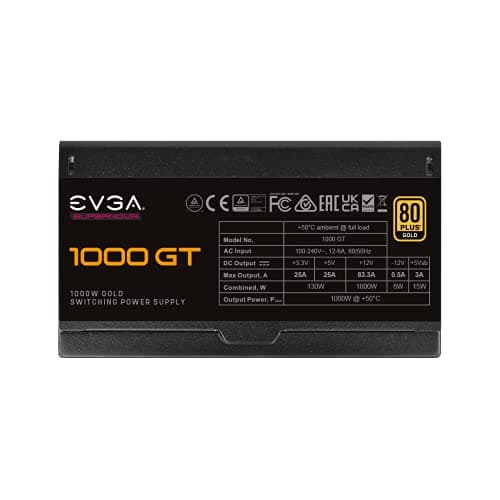 EVGA SuperNOVA 1000 GT 1000W 80+ Gold Certified Fully Modular image