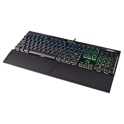 Corsair K70 RGB MK.2 RAPIDFIRE Mechanical Gaming Keyboard - USB Passthrough & Media Controls - Fastest & Linear - Cherry MX Speed - RGB LED Backlit image