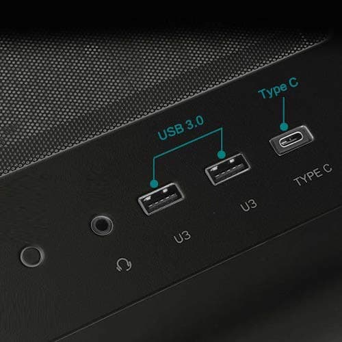 Silverstone SETA A1 ATX Mid Tower Silver / Black with Tempered Glass Side Panel, USB 3.2 Gen 2 Type-C, USB 3.2 Gen 1 Type-A image