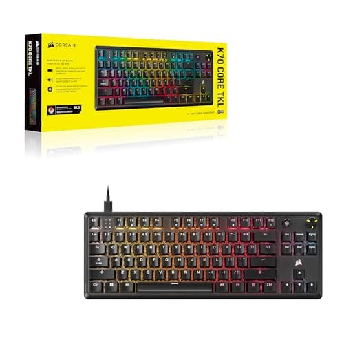 Corsair K70 CORE TKL RGB Wired Corsair MLX Red V2 Linear Gaming Keyboard image