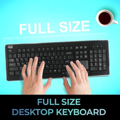 Adesso WKB-4400UB Wireless Standard Keyboard With Touchpad image