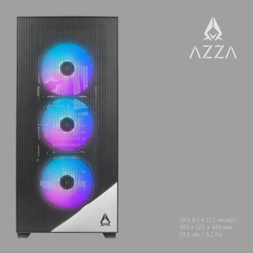 Azza Aero ATX Mid Tower Black Mesh Side Panel image