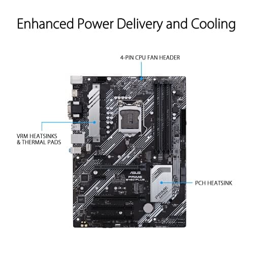 ASUS PRIME B460-PLUS LGA 1200 Intel B460 SATA 6Gb/s ATX Intel Motherboard image