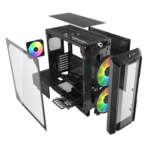Cooler Master HAF 500 ATX Mid Tower Black Tempered Glass Side Panel image