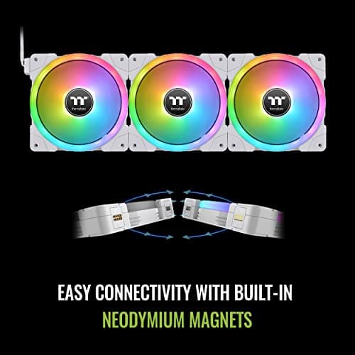 Thermaltake SWAFAN EX14 140mm White RGB 81.6 CFM 3-Pack image