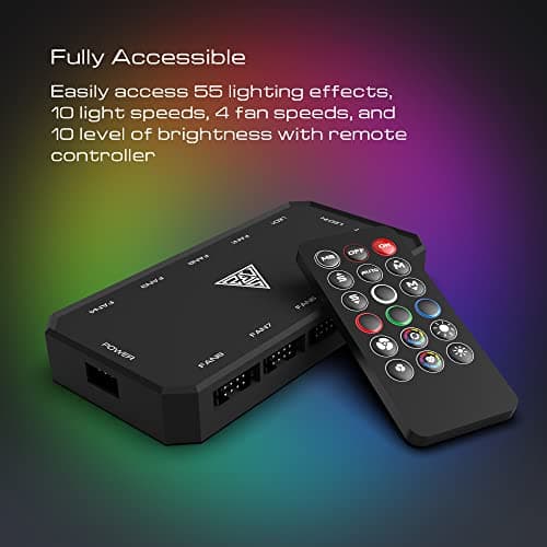 GAMDIAS AEOLUS M2 120mm Black PWM Addressable RGB 56 CFM 5-Pack image