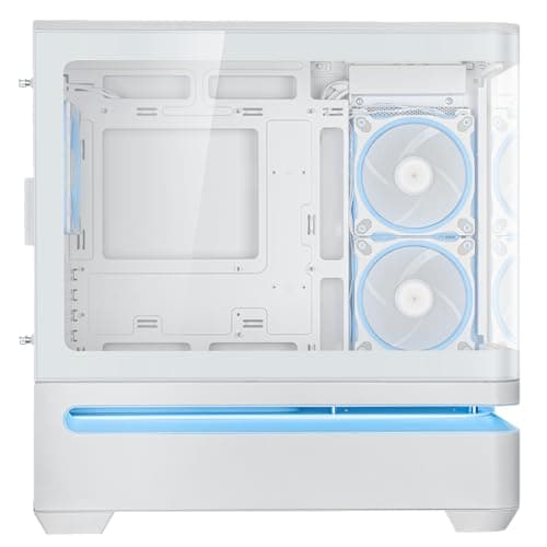 Asus Prime AP202 Micro ATX Mid Tower White with Tempered Glass Side Panel and USB 3.2 Gen 2x2 Type-C / USB 3.2 Gen 1 Type-A image