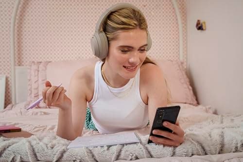 Sony WH1000XM4 Closed Silver Headphones image