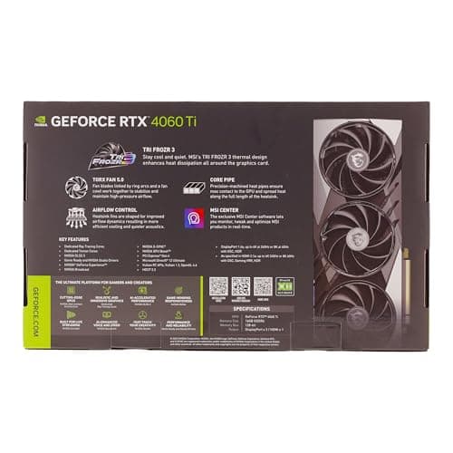 MSI GAMING SLIM GeForce RTX 4060 Ti 16GB GDDR6 White image