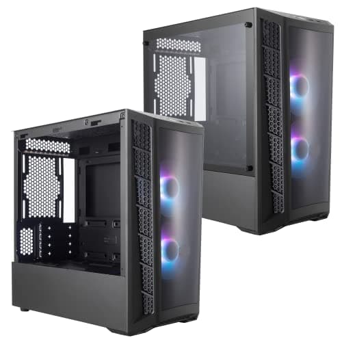 Cooler Master MasterBox MB320L ARGB MicroATX Mini Tower Black with Tempered Glass Side Panel and USB 3.2 Gen 1 Type-A Front Panel image