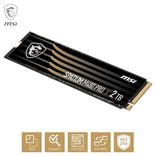 MSI SPATIUM M480 PRO 2TB M.2-2280 SSD PCIe 4.0 x4 NVMe image