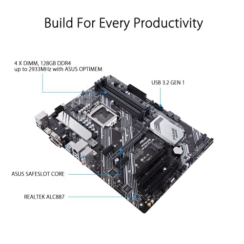 ASUS PRIME B460-PLUS LGA 1200 Intel B460 SATA 6Gb/s ATX Intel Motherboard image