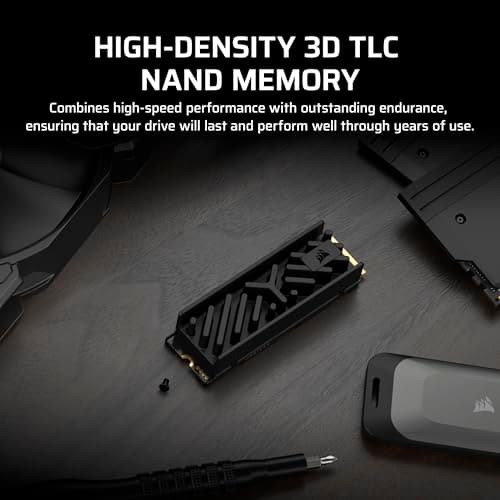 Corsair MP700 Elite w/Heatsink 2TB SSD M.2-2280 PCIe 5.0 x4 NVMe image