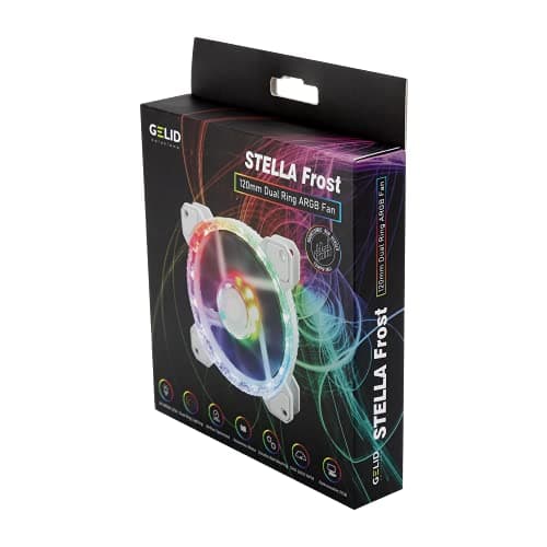 Gelid Solutions Stella Frost 120mm White Addressable RGB PWM 70 CFM image