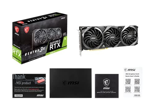 MSI VENTUS 3X OC GeForce RTX 3060 Ti 8GB GDDR6 Black / Silver image