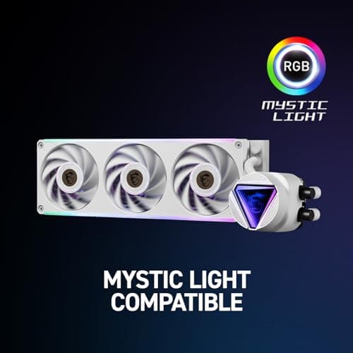 MSI MAG Coreliquid C360 V2 White - AIO ARGB CPU Liquid Cooler - 360mm Radiator image