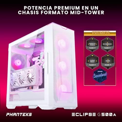 Phanteks ECLIPSE G500A DRGB ATX Mid Tower White Tempered Glass image
