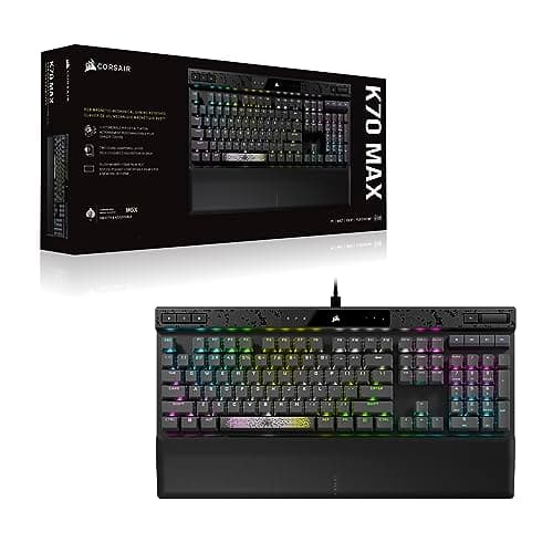 Corsair K70 MAX RGB MGX Steel Grey US Wired Gaming Keyboard image