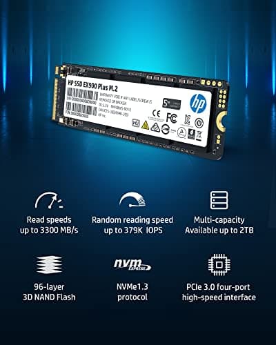 HP EX900 Plus 256GB SSD M.2-2280 PCIe 3.0 x4 NVMe image