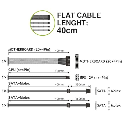 Tecnoware Free Black Silent 500W Non-Modular image